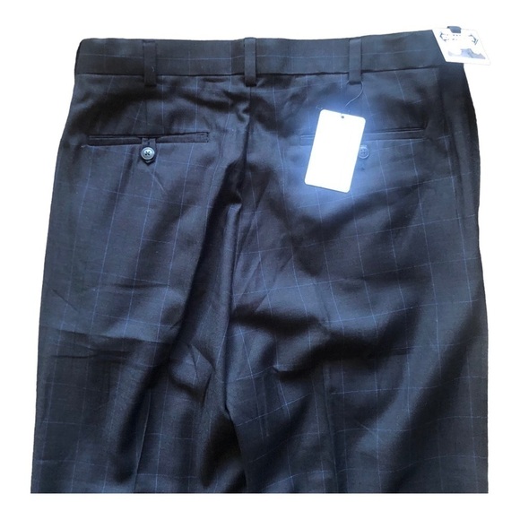 Mens New With Tag Round-tree & Yorke Bleu Navy Dress Pants34W/34 - Picture 8 of 8